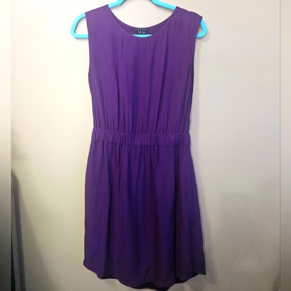 Theory Women's Size S Purple Shift Dress Elastic Waist - Picture 1 of 5